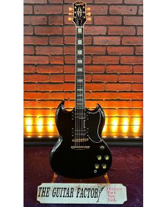 2023 Epiphone SG Custom Electric Guitar - Ebony - w/ Gibson Dirty Fingers Hot Ceramic Humbucker Pickups SN1027