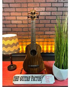 Luna UKE BARI BASS KOA FL Acoustic Electric Fretless 4-String Ukulele Bass w/Bag SN0921