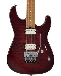 Charvel Pro-Mod Plus San Dimas Style 1 HH FR CM Electric Guitar. Carmalized Maple Fingerboard, Sangria Burst