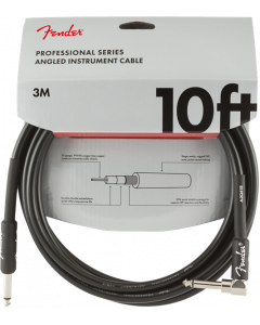 Fender Professional Series Instrument Cable, Straight/angle, 10' - Black