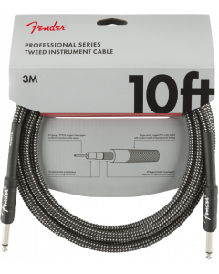 Fender Professional Series Straight To Straight Instrument Cable 10 Ft. Gray Tweed