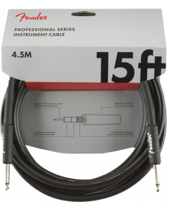 Fender Professional Series Straight To Straight Instrument Cable 15 Ft. Black