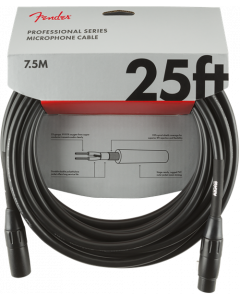 Fender Professional Series Microphone Cable 25 Ft Black