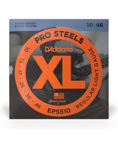 D'Addario EPS510 ProSteels Electric Guitar Strings, Regular Light, 10-46