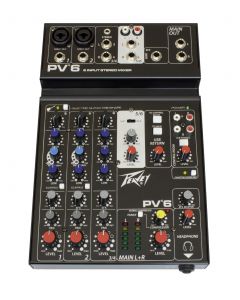 Peavey PV6 6 Channel Stereo Mixer with Compression and USB