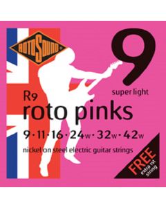 Rotosound R9 Roto Pinks Nickel Electric Guitar Strings .009-.042