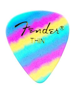 Fender 351 Shape Premium Picks Thin Rainbow Celluloid - 12-pack