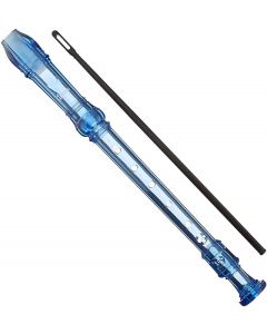 Lauren LRECBL 3 Piece Soprano Recorder Blue