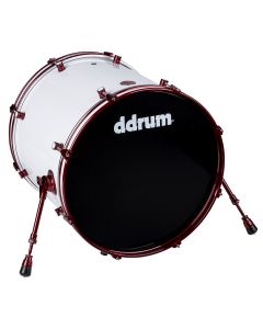 ddrum Reflex Bass Drum. White  w/Red Hardware