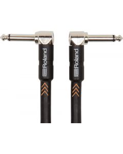 Roland Black Series RIC-BPC 1/4" Angled/Angled Patch Cable 6 in. Black