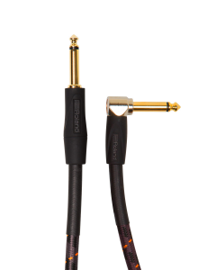 Roland Gold Series RIC-G15A 1/4" Angled/Straight Instrument Cable 15 ft. Black