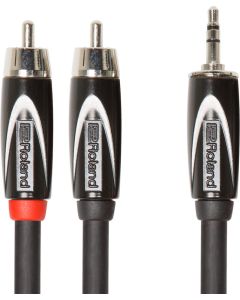 Roland RCC10352R Black Series 3.5mm TRS to Dual RCA Interconnect Cable 10'