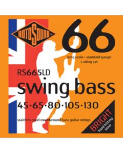 Rotosound RS665LC Swing Bass 66 Stainless Steel 5 String Bass Guitar Strings