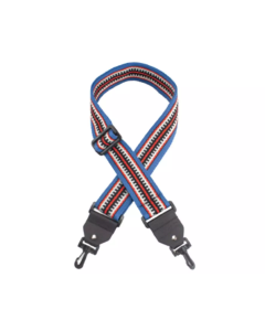 Henry Heller USA 2" Cotton Jacquard Guitar Strap Blue/Red