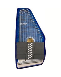 Oscar Schmidt OS21CQTBL 21 Chord Acoustic Auto Harp. Quilt Trans Blue