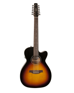 Seagull S12 Spruce Cutaway Concert Hall Qit Acoustic-Electric Guitar Sunburst