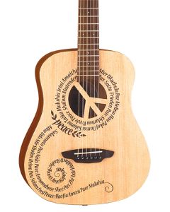 Luna Safari Peace Travel Guitar w/Gigbag