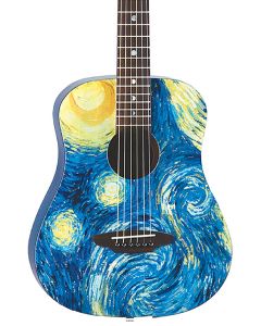 Luna Safari Starry Night Travel Guitar w/Bag