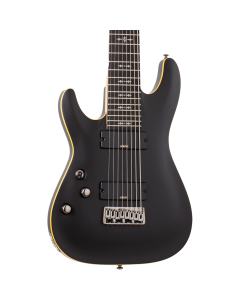 Schecter Demon-8 Electric Guitar. Left Handed Aged Black Satin.  TGF33
