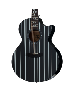 Schecter Synyster Gates 'Syn AC-GA SC' Electric Guitar. Acoustic Gloss Black with Silver Pinstripes