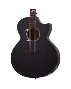 Schecter Machine Gun Kelly Acoustic Electric Guitar. Satin Black