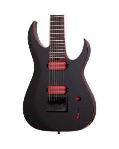 Schecter Sunset-7 Electric Guitar. Red Dawn Gloss Black