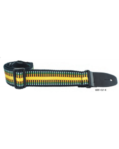 Guitar Straps USA 2" Cotton Teal/Yellow Guitar Strap