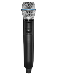 Shure GLXD2+/B87A=-Z3 Featuring the BETA 87A vocal microphone, the GLXD2+/B87 Dual Band Handheld Transmitter delivers superior, transparent digital audio.