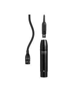 Shure MX202B/MS Black Mini-Condenser for Overhead Miking with Mini Shotgun cartridge - In-line Preamp