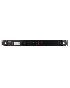 Shure ULXD4D=-V50 Dual Digital Wireless Receiver with internal power supply, 1/2 Wave Antenna and Rack Mounting Hardware