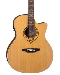 Luna Heartsong Grand Concert Acoustic-Electric Guitar w/USB
