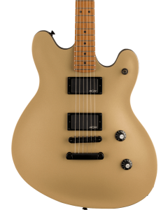 Squier Contemporary Active Starcaster Electric Guitar, Roasted Maple Fingerboard, Shoreline Gold