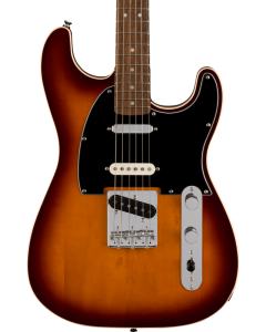 Squier Paranormal Custom Nashville Stratocaster Electric Guitar, Laurel Fingerboard, Black Pickguard, Chocolate 2-Color Sunburst