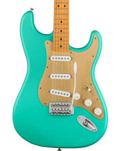 Squier 40th Anniversary Stratocaster Electric Guitar, Vintage Edition, Maple Fingerboard, Gold Anodized Pickguard, Satin Sea Foam Green