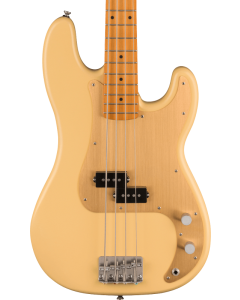 Squier 40th Anniversary Precision Bass, Vintage Edition, Maple Fingerboard, Gold Anodized Pickguard, Satin Vintage Blonde