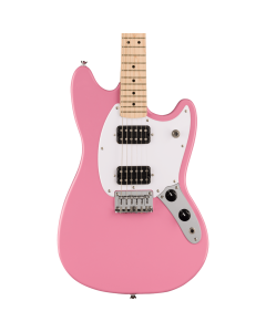 Squier Sonic Mustang HH Electric Guitar, Maple Fingerboard, White Pickguard, Flash Pink