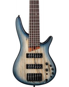 Ibanez SR606ECTF SR Standard 6 String Electric Bass Cosmic Blue Starburst Flat
