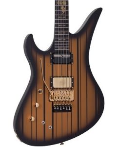 Schecter Synyster Custom-S Electric Guitar. Left Handed Satin Gold Burst (SGB)
