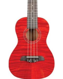 Oscar Schmidt OU2FTR Concert Ukulele. Flame Trans Red