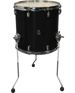 British Drum Co. ENG-14-14-FT-STB Enigma Series Floor Tom. Satin Black 14" x 14"