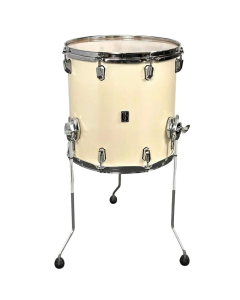 British Drum Co. ENG-14-14-FT-SEW Enigma Series Floor Tom. Satin Olde English White 14" x 14"