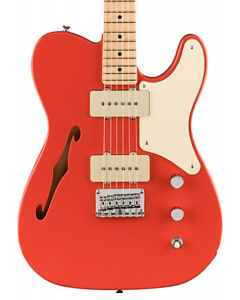 Squier Paranormal Series Cabronita Telecaster Thinline Electric Guitar Fiesta Red