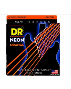 DR Strings NEON Hi-Def ORANGE SuperStrings Medium Electric Guitar Strings 10-46