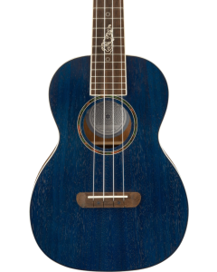 Fender Dhani Harrison Acoustic Electric Ukulele. Walnut Fingerboard, Sapphire Blue