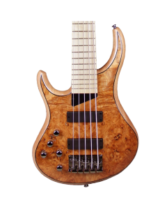 MTD Kingston Z5 lefty Electric Bass. GlossFigured MapleNatural GlossMaple Fingerboard. MTD soap bar pickups. Active