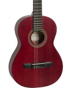 Valencia VC203 200 Series 3/4 Size Classical Guitar. Transparent Wine Red