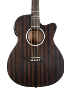 Washburn DFEACE-U Deep Forest Grand Auditorium Cutaway Acoustic/Electric Guitar. Striped Ebony