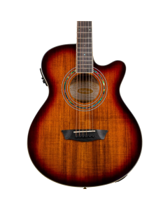 Washburn EA55G-A Festival Series Cutaway Mini Jumbo Acoustic/Electric Guitar. Koa Burst
