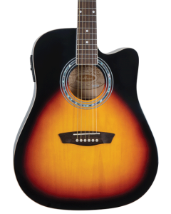 Washburn WA90CEVSB Dreadnought Acoustic Electric Guitar Tobacco Burst