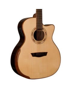 Washburn G25SCE Comfort Deluxe 25 Series Grand Auditorium Cutaway Acoustic Electic Guitar. Natural TGF33